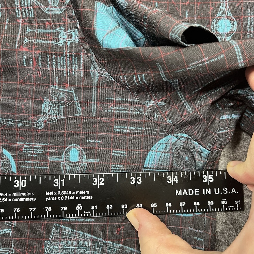 RSVLTS Star Wars shirt Men's 5XL Black Blue Quite Operational Kunuflex button up - Picture 12 of 16
